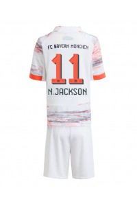 Bayern Munich Nicolas Jackson #11 Jalkapallovaatteet Lasten Vieraspeliasu 2025-26 Lyhythihainen (+ Lyhyet housut)